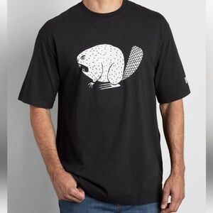 Men's Longtail T Relaxed Fit Angry Beaver Logo T-Shirt M